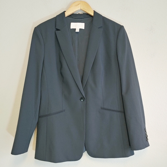 Boss Hugo Boss Women's Jabina Wool Blend Jacket Sz 10 Minimalist Classic Preppy - Picture 1 of 14